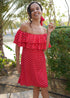 BARDOT DRESS The Belted Bardot Dress - Red & White Spots dubai outfit dress brunch fashion mums