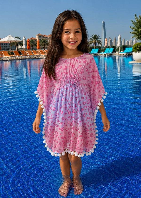 Beach Kaftan The Little Kaftan - Magenta Jungle dubai outfit dress brunch fashion mums