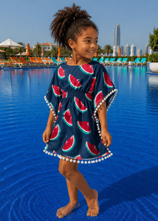 Beach Kaftan The Little Kaftan - Navy Watermelons dubai outfit dress brunch fashion mums