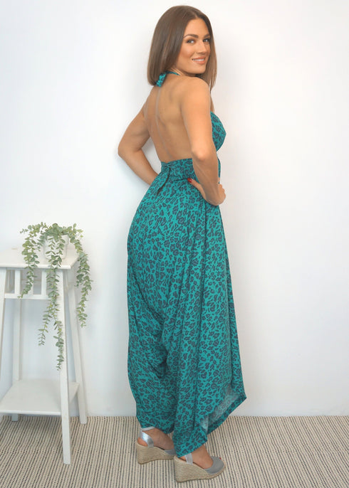 Clothing O/S The Harem Jumpsuit - Jade Jungle dubai outfit dress brunch fashion mums