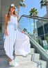 Clothing O/S The Harem Jumpsuit - Pure White dubai outfit dress brunch fashion mums