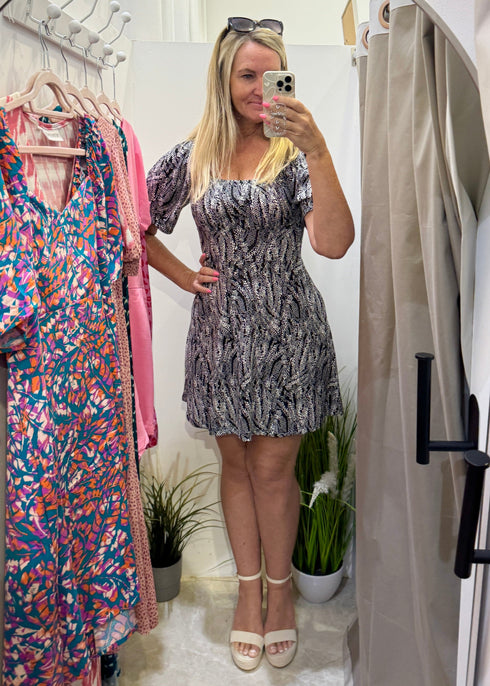 Dress The Fairground Dress - Ink Splash dubai outfit dress brunch fashion mums