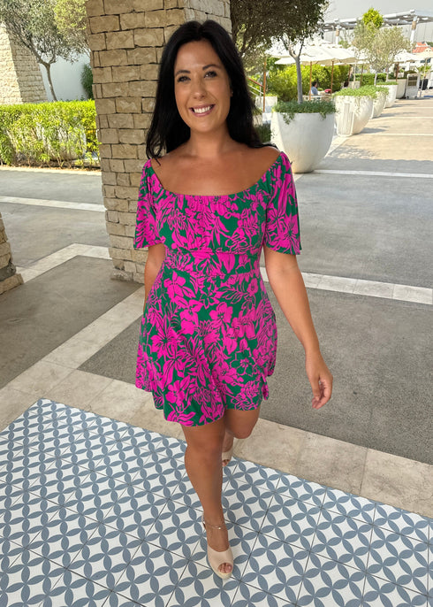 Dress The Fairground Dress - Pink Garden dubai outfit dress brunch fashion mums