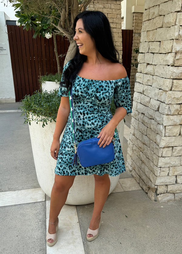 Dress The Fairground Dress - Turquoise Animal dubai outfit dress brunch fashion mums