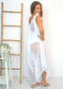 Dress The Harem Jumpsuit - Ice White Chiffon dubai outfit dress brunch fashion mums
