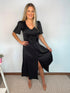 Dress The Kensington Dress - Midnight Black Satin dubai outfit dress brunch fashion mums