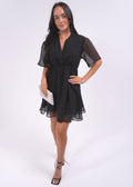 Dress The Lucia Dress - Black Chiffon dubai outfit dress brunch fashion mums