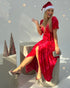 Dress The Maxi Wrap Dress - Christmas Lipstick Waves dubai outfit dress brunch fashion mums