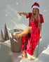 Dress The Maxi Wrap Dress - Christmas Lipstick Waves dubai outfit dress brunch fashion mums