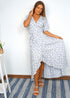 Dress The Maxi Wrap Dress - Daisy Blue dubai outfit dress brunch fashion mums