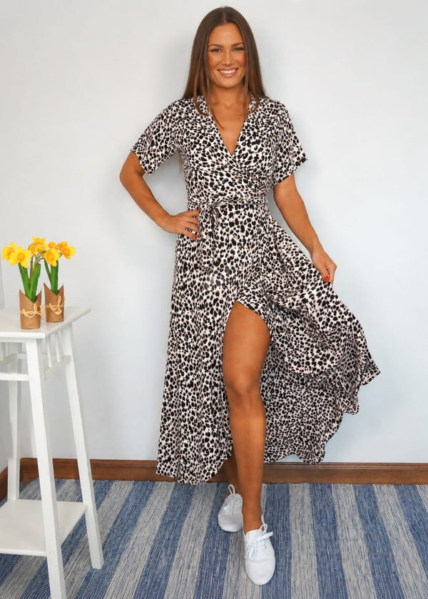 Dress The Maxi Wrap Dress - Leopard Love dubai outfit dress brunch fashion mums