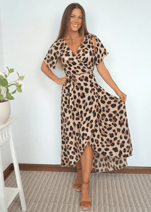 Dress The Maxi Wrap Dress - Leopard Love dubai outfit dress brunch fashion mums