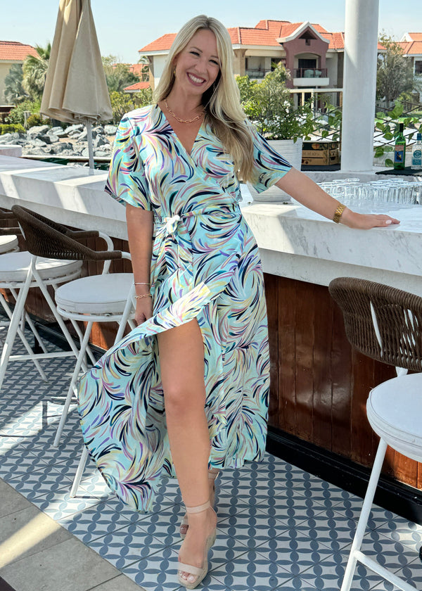 Dress The Maxi Wrap Dress - Mint Summer dubai outfit dress brunch fashion mums