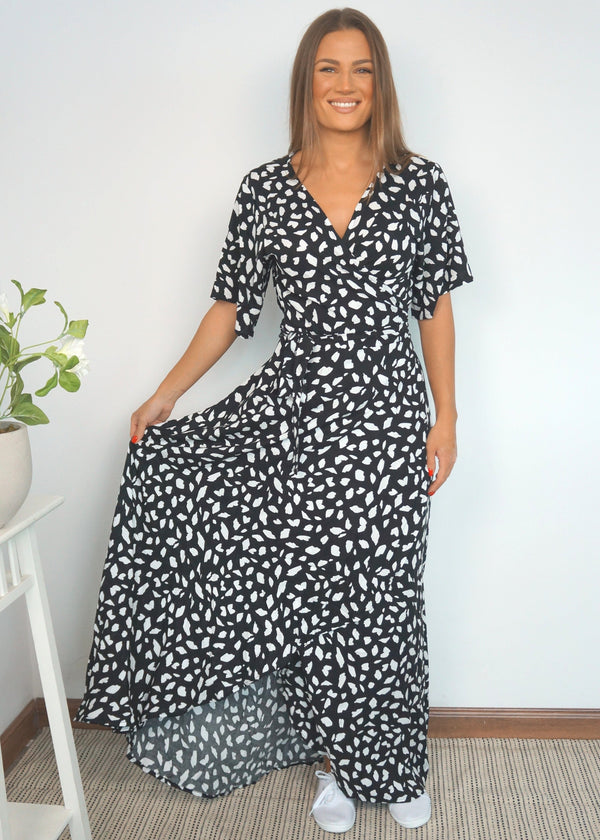 Dress The Maxi Wrap Dress - Wild Abstract dubai outfit dress brunch fashion mums