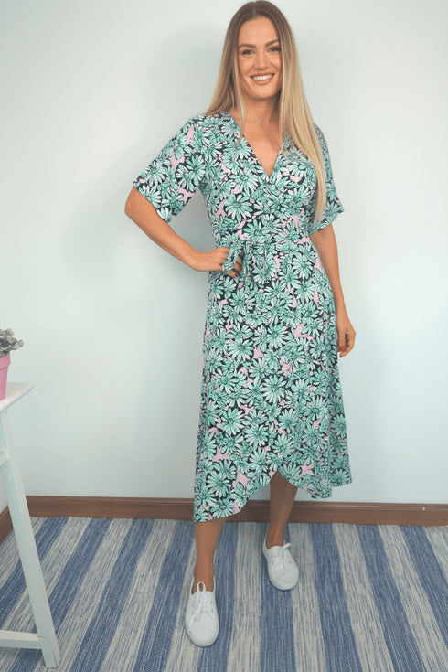 Dress The Midi Wrap Dress - Chalked Garden dubai outfit dress brunch fashion mums