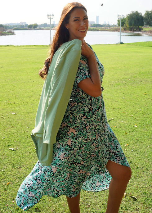 Dress The Midi Wrap Dress - Chalked Garden dubai outfit dress brunch fashion mums