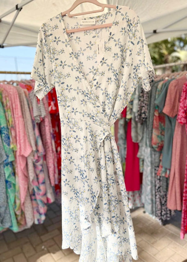 Dress The Midi Wrap Dress - Sunshine Bouquet dubai outfit dress brunch fashion mums