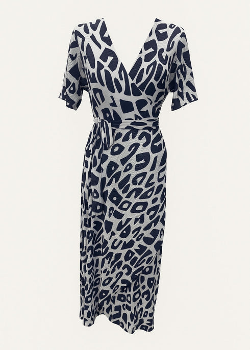 Dress The Pleated Wrap Dress - Indigo City Pleats dubai outfit dress brunch fashion mums