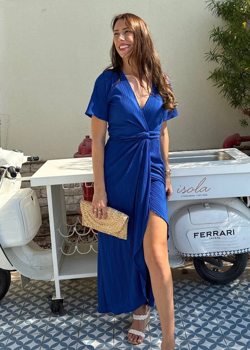 Dress The Pleated Wrap Dress - Royal Pleats dubai outfit dress brunch fashion mums