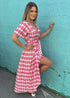 Dress The Pleated Wrap Dress - Strawberry Pleats dubai outfit dress brunch fashion mums