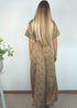 Dress The Satin Wrap Dress - Leopard Gold dubai outfit dress brunch fashion mums