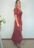 Dress The Satin Wrap Dress - Merlot Polka dubai outfit dress brunch fashion mums