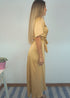 Dress The Satin Wrap Dress - Pure Gold dubai outfit dress brunch fashion mums