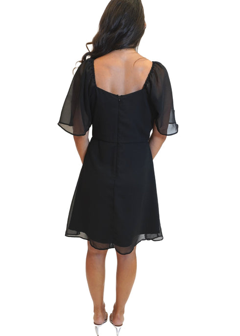 Dress The Summertime Mini - Black Chiffon dubai outfit dress brunch fashion mums