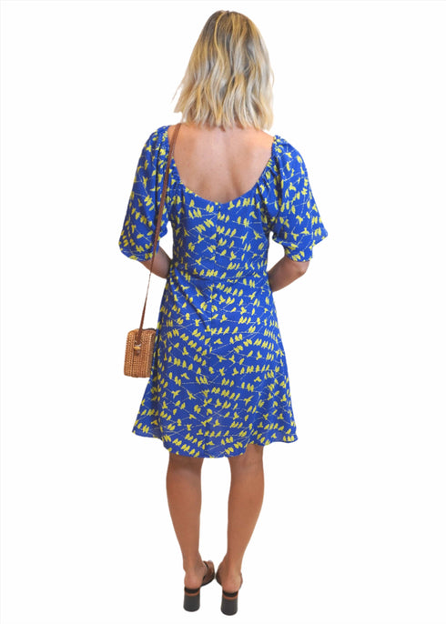 Dress The Summertime Mini - Blue Yellow Birds dubai outfit dress brunch fashion mums