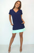 Dress The V Mini Anywhere Dress - Perfect Navy w/ Aqua Colour Block dubai outfit dress brunch fashion mums