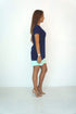 Dress The V Mini Anywhere Dress - Perfect Navy w/ Aqua Colour Block dubai outfit dress brunch fashion mums