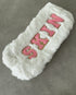 White - Skin Furry Pouch dubai outfit dress brunch fashion mums