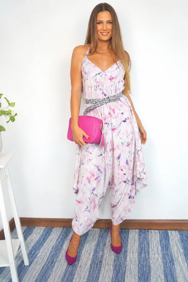 Jumpsuit One size (fits UK 6-18) The Harem Jumpsuit - Feathered Floral dubai outfit dress brunch fashion mums