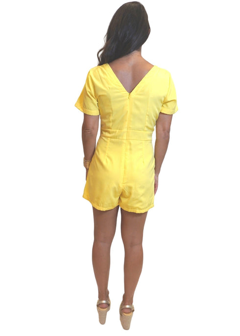 Playsuit The Tasha Playsuit - Summer Yellow dubai outfit dress brunch fashion mums