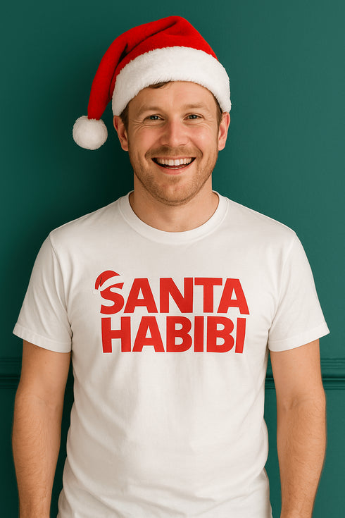 Santa Habibi - The Men's Christmas Tee White dubai outfit dress brunch fashion mums