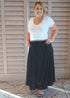 Skirt The Joss Maxi Skirt - Black Pleats dubai outfit dress brunch fashion mums