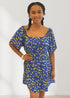 The Babydoll - Royal Blue W/ Yellow Birds dubai outfit dress brunch fashion mums