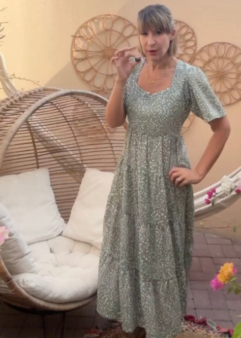 The Brighton Dress - Boho Sage dubai outfit dress brunch fashion mums