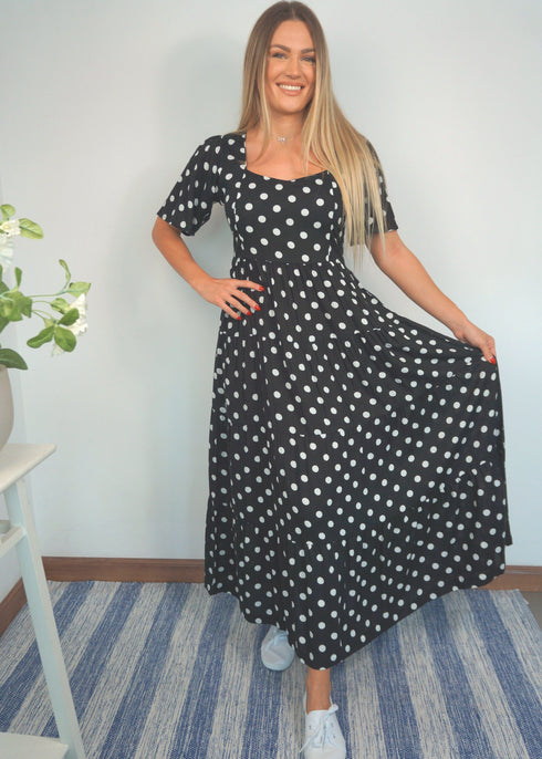 The Brighton Maxi Dress - City Polka dubai outfit dress brunch fashion mums