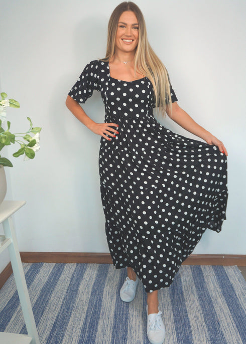 The Brighton Maxi Dress - City Polka dubai outfit dress brunch fashion mums