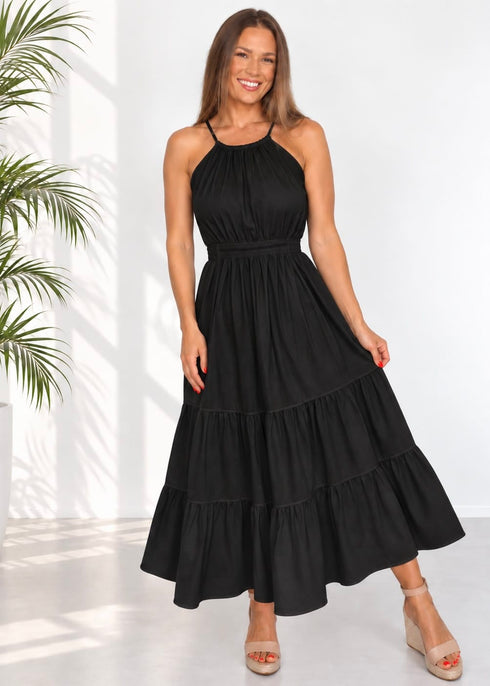 The California Maxi - Cy Black dubai outfit dress brunch fashion mums
