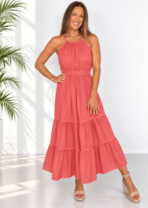 The California Maxi - Cy Coral dubai outfit dress brunch fashion mums