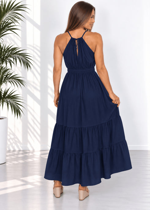 The California Maxi - Cy Navy dubai outfit dress brunch fashion mums