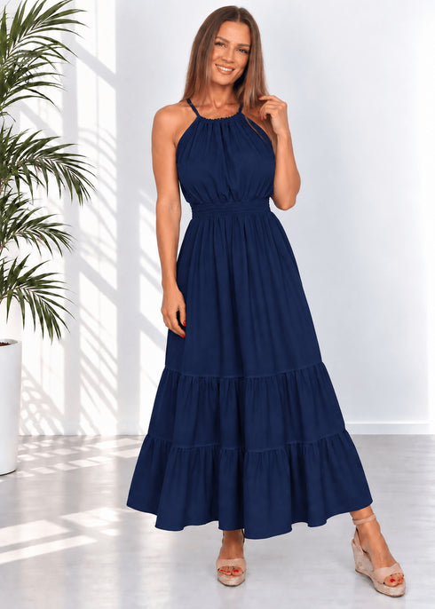 The California Maxi - Cy Navy dubai outfit dress brunch fashion mums