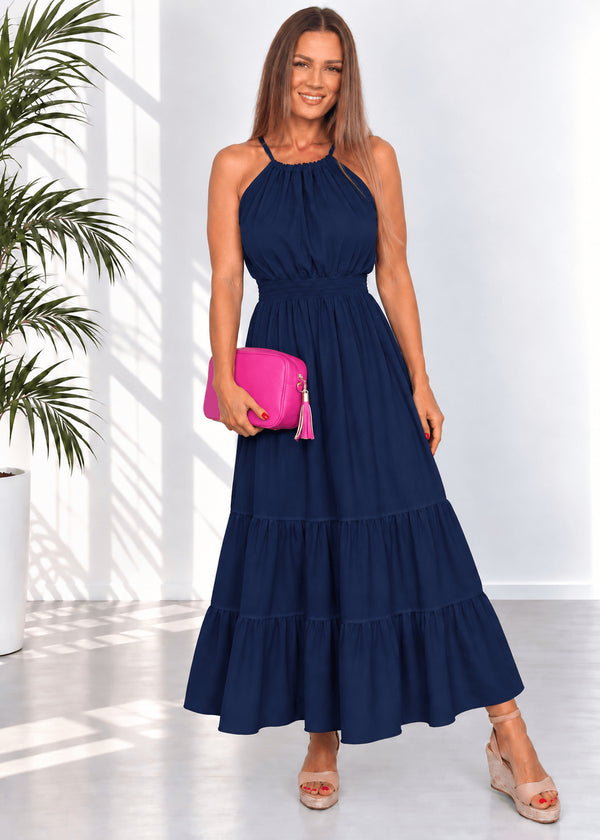 The California Maxi - Cy Navy dubai outfit dress brunch fashion mums