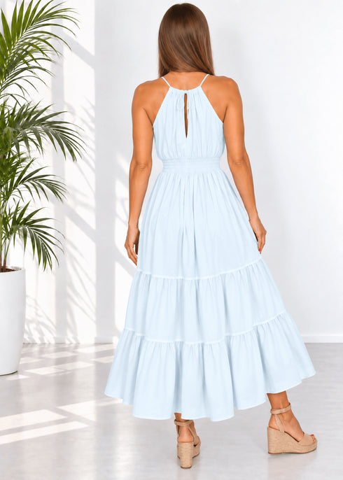 The California Maxi - Cy Sky Blue dubai outfit dress brunch fashion mums