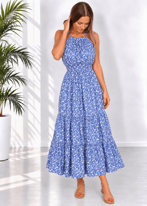 The California Maxi - Ditsy Royal dubai outfit dress brunch fashion mums