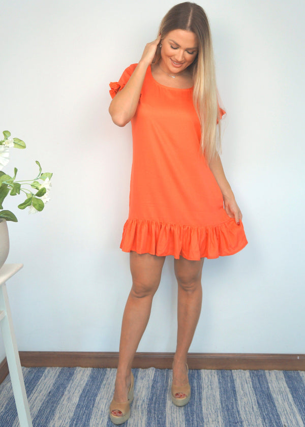 The Flirty Anywhere Dress - Holiday Coral dubai outfit dress brunch fashion mums