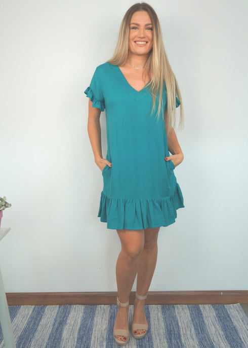 The Flirty Anywhere Dress - Mermaid Green dubai outfit dress brunch fashion mums