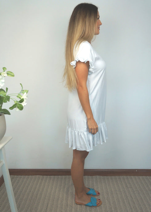 The Flirty Anywhere Dress - Pure White dubai outfit dress brunch fashion mums